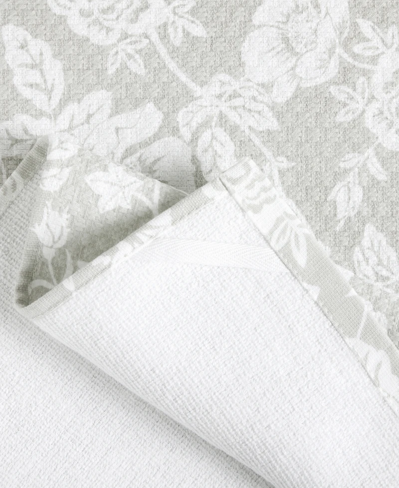 Martha Stewart Floral Vine Dual Purpose Kitchen Towel 2-Pack Set, 16" x 28"
