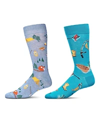 MeMoi Men's Camping Socks, Pack of 2