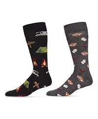 MeMoi Men's Camping Socks, Pack of 2