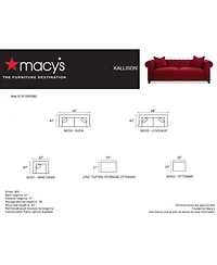Closeout Kallison Fabric Sofa Collection Created For Macys