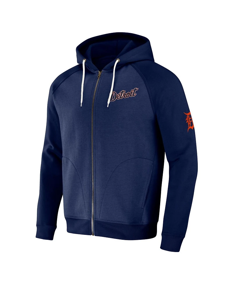 Men's Darius Rucker Collection by Fanatics Navy Detroit Tigers Raglan Full-Zip Hoodie