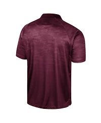 Men's Colosseum Maroon Mississippi State Bulldogs Honeycomb Raglan Polo Shirt