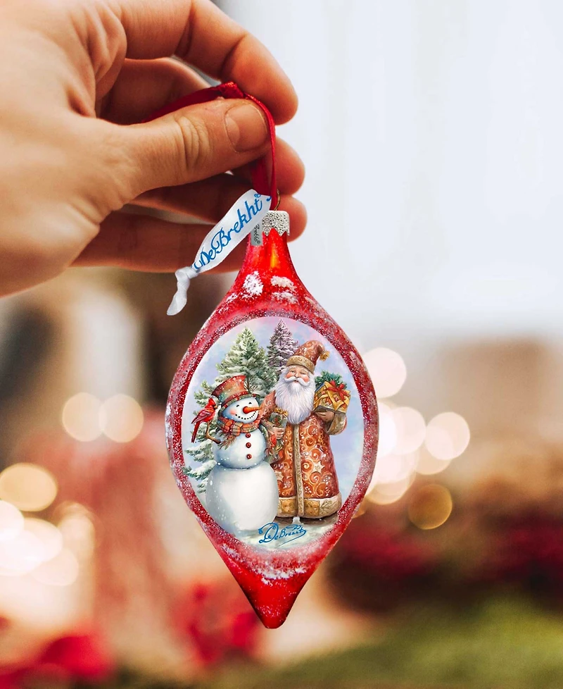 Designocracy Winter Friends Drop Mercury Christmas Glass Ornaments G. DeBrekht