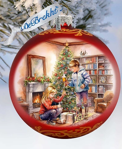 Designocracy Cherished Moments Lg Mercury Christmas Glass Collectible Ornaments G. DeBrekht