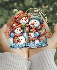 Designocracy Snowmen Family Christmas Wooden Ornaments Holiday Decor G. DeBrekht
