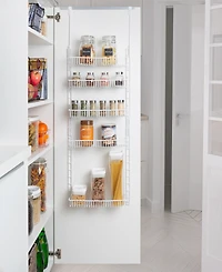 Smart Design -Tier Over the Door Pantry Organizer Rack with Adjustable Shelves