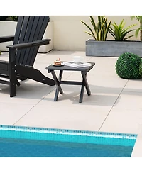 Outdoor Folding Side Table Weather-Resistant Hdpe Adirondack