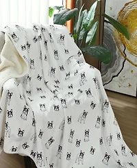 Happycare Textiles Advanced Water Resistant Pets Print Comfort Throw