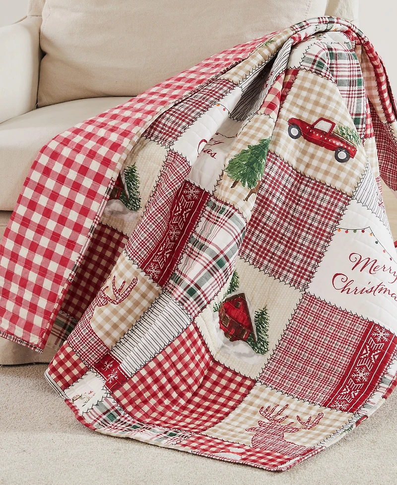 Levtex for Christmas Reversible Quilted Throw, 50" x 60"