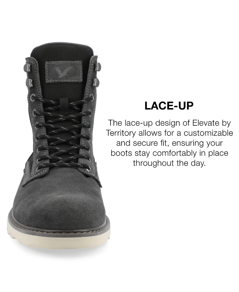 Territory Men's Elevate Tru Comfort Foam Plain Toe Lace-up Ankle Boots