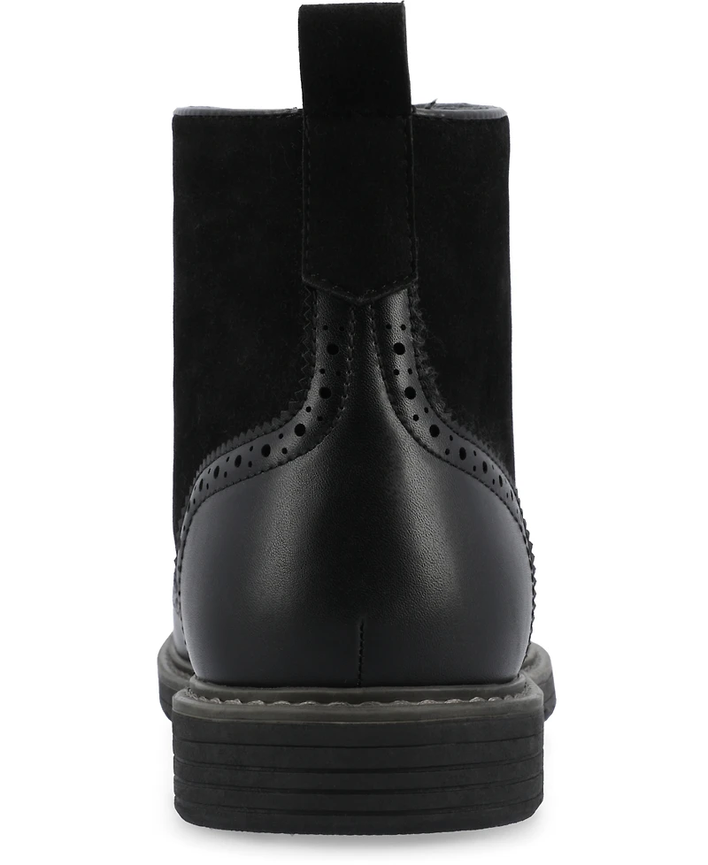 Vance Co. Men's Virgil Tru Comfort Foam Wingtip Lace-Up Ankle Boots