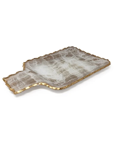 Gold-Tone Brushed Tray, Small