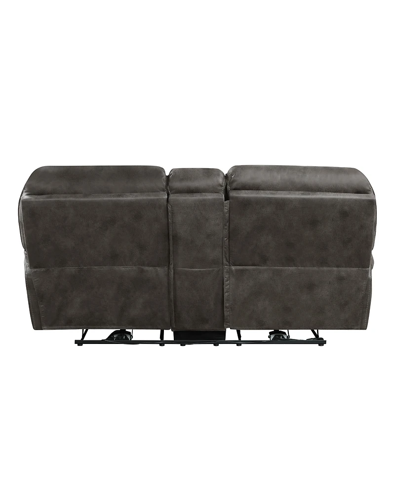 White Label Fleming 80" Power Double Reclining Love Seat with Center Console