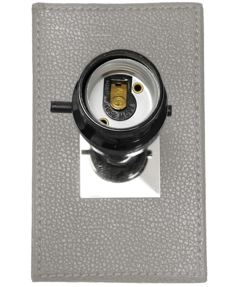Lalia Home Lexington 21" Leather Base Modern Decor Bedside Table Lamp with Usb Charging Port