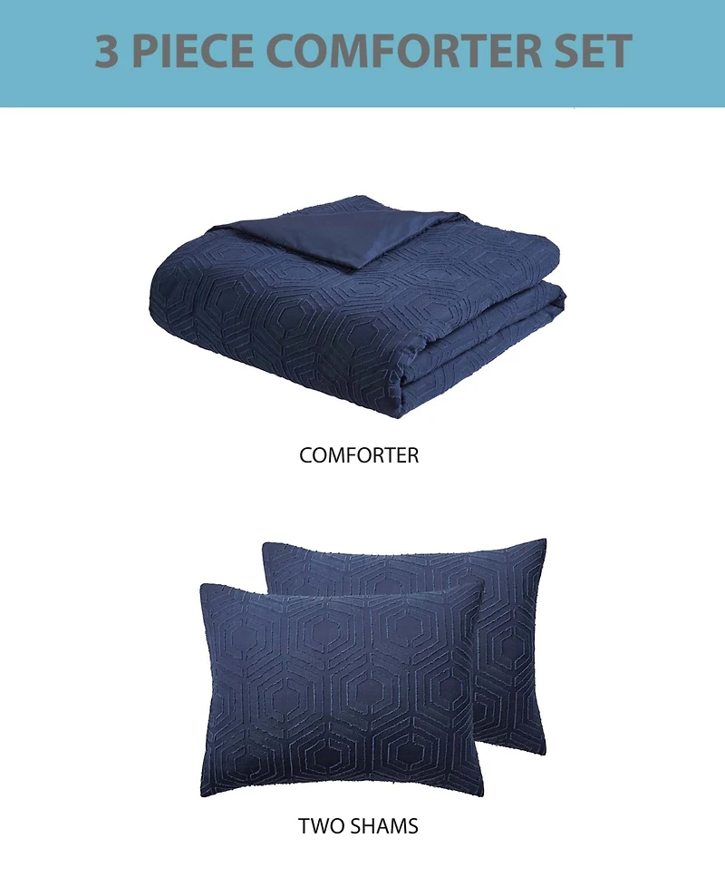 Riverbrook Home Shay 3 Piece Comforter Set, Queen