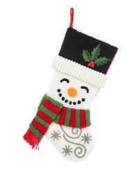 Glitzhome 20.5" L Hooked Stocking, Snowman