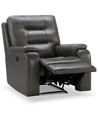 Abbyson Living Waylen 36.3" Top-Grain Leather Manual Recliner