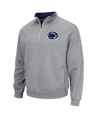 Men's Colosseum Heathered Gray Penn State Nittany Lions Tortugas Team Logo Quarter-Zip Jacket