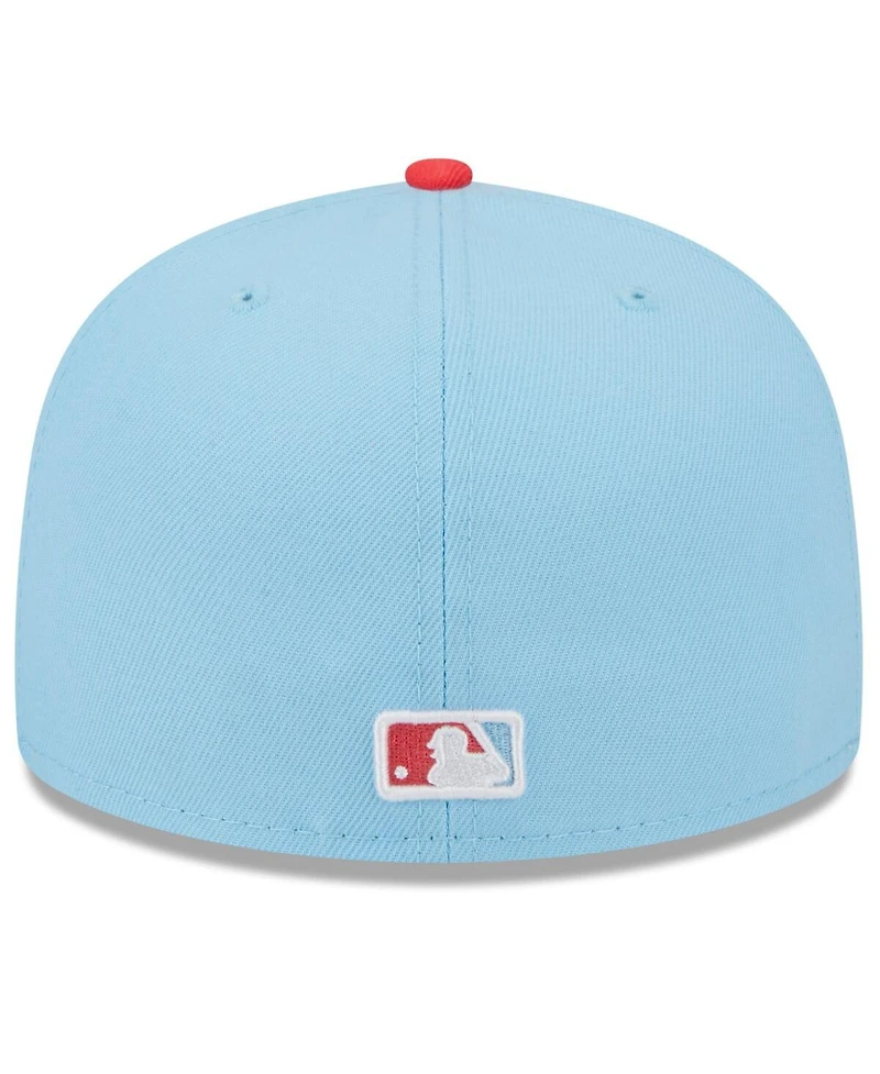Men's New Era Light Blue, Red Oakland Athletics Spring Color Two-Tone 59FIFTY Fitted Hat
