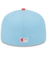 Men's New Era Light Blue, Red Oakland Athletics Spring Color Two-Tone 59FIFTY Fitted Hat