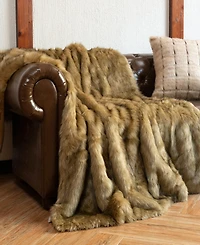 Battilo Luxury Tipped Faux Fur Throw, 60" x 80"