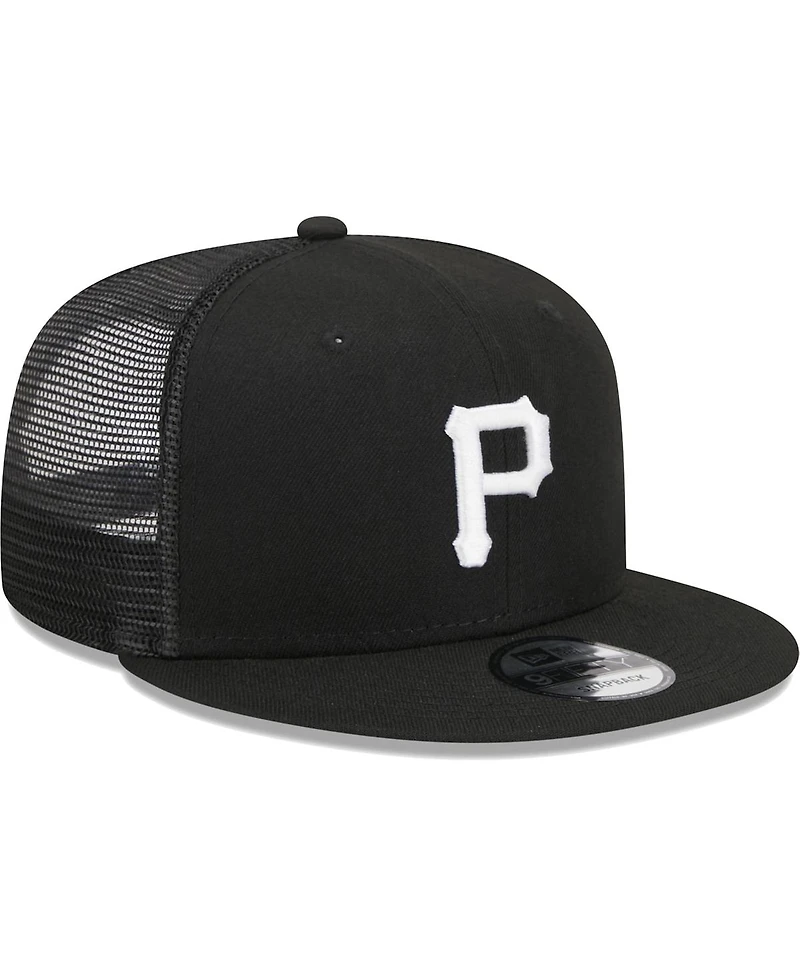 Men's New Era Black Pittsburgh Pirates Trucker 9FIFTY Snapback Hat