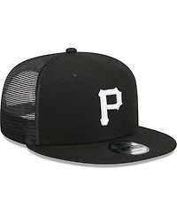Men's New Era Black Pittsburgh Pirates Trucker 9FIFTY Snapback Hat
