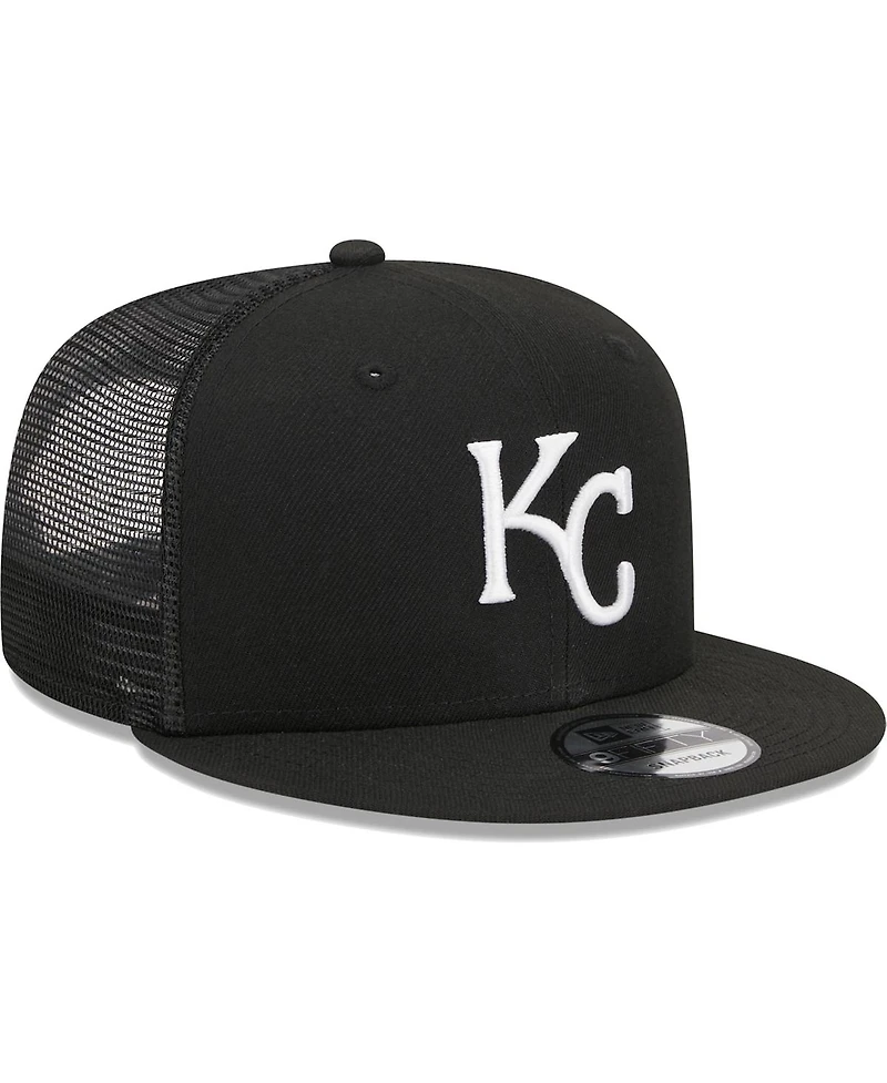 Men's New Era Black Kansas City Royals Trucker 9FIFTY Snapback Hat