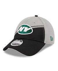 Men's New Era Gray, Black New York Jets 2023 Sideline 9FORTY Adjustable Hat