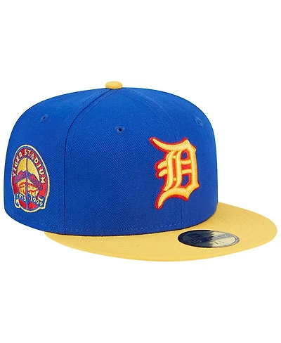 Men's New Era Royal, Yellow Detroit Tigers Empire 59FIFTY Fitted Hat