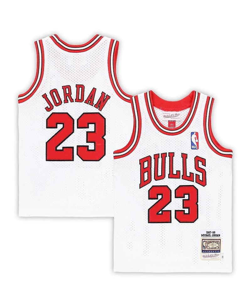 Toddler Boys and Girls Mitchell & Ness Michael Jordan White Chicago Bulls 1997/98 Hardwood Classics Authentic Jersey