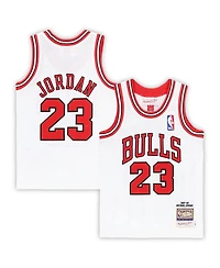 Toddler Boys and Girls Mitchell & Ness Michael Jordan White Chicago Bulls 1997/98 Hardwood Classics Authentic Jersey
