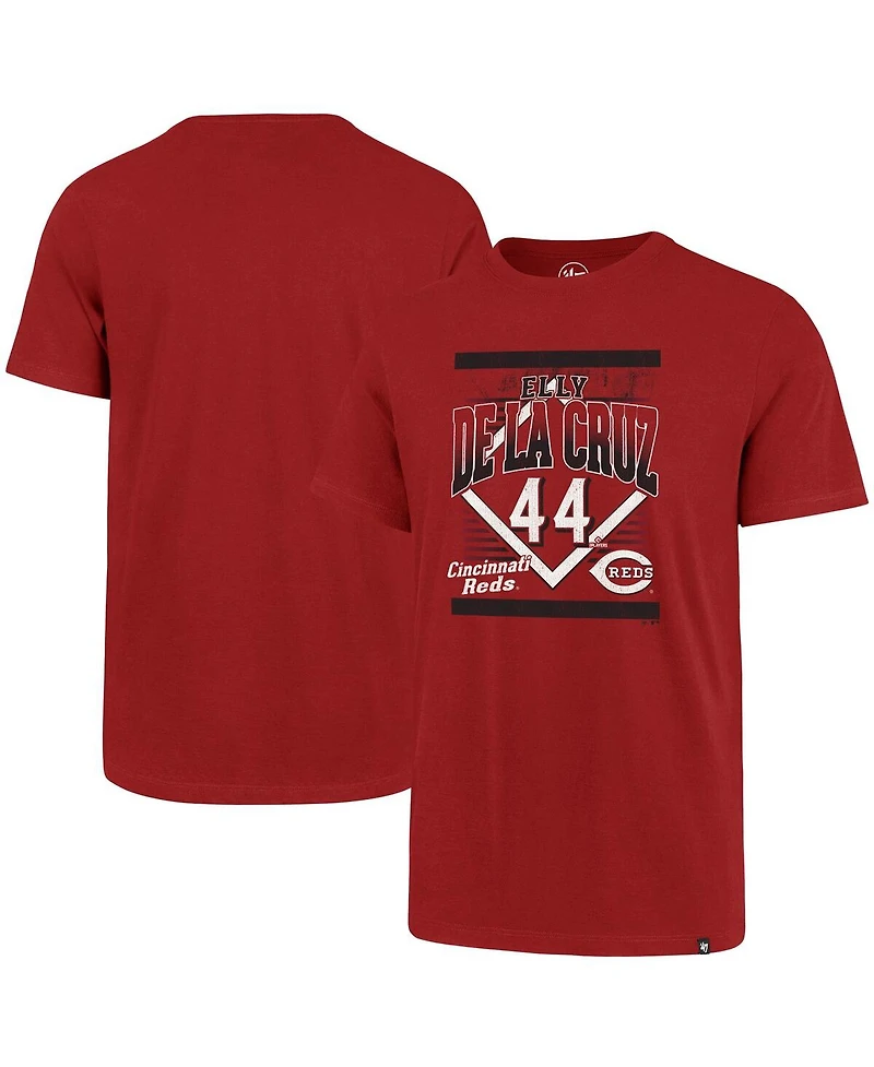 Men's '47 Brand Elly De La Cruz Red Cincinnati Reds Graphic T-shirt
