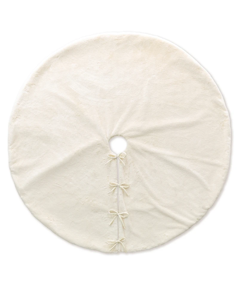 Glitzhome 60"D Oversized Faux Fur Christmas Tree Skirt