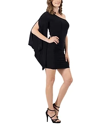 24seven Comfort Apparel Women's One Shoulder Drape Bodycon Dress