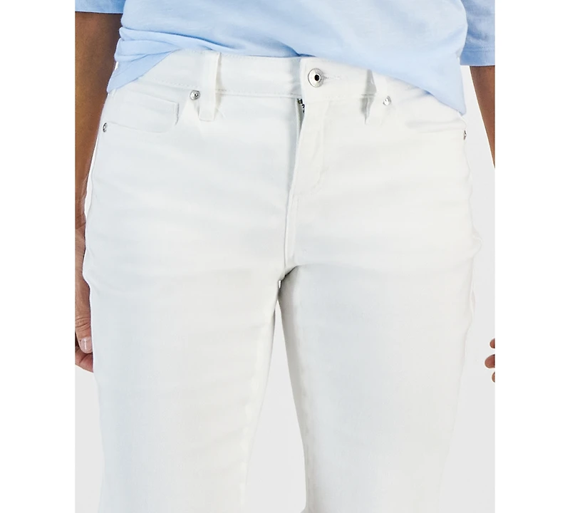 Style & Co Petite Raw-Edge Denim Bermuda Shorts, Created for Macy's