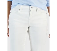 Style & Co Petite Raw-Edge Denim Bermuda Shorts, Created for Macy's
