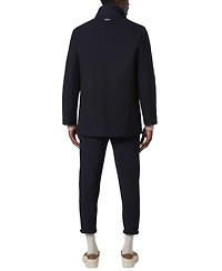 Marc New York Men's Brooks Melton Wool Car Coat with Faux Fur Collar