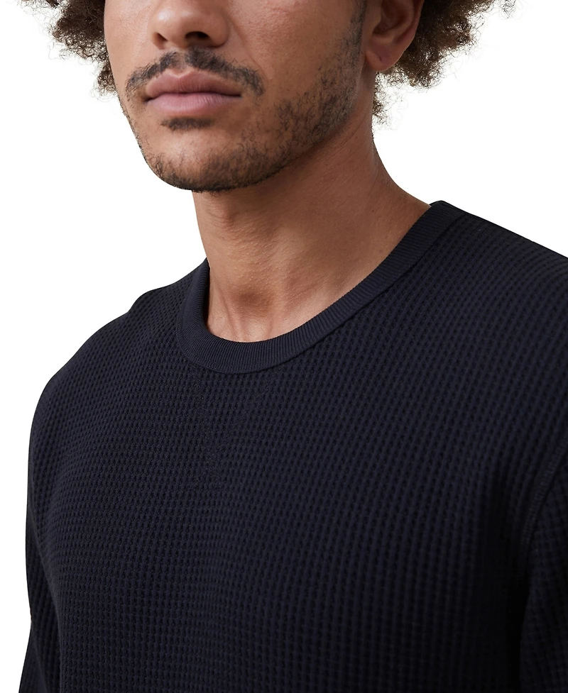 Cotton On Men's Chunky Waffle Long Sleeve T-shirt