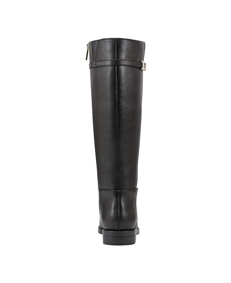 Bandolino Women's Romi Round Toe Side Zip Knee High Riding Boots