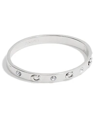 Coach Boxed Faux Stone Signature Sculpted C Bangle Bracelet