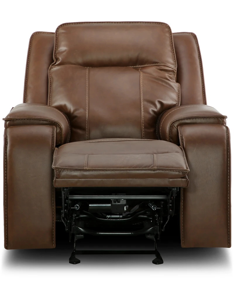 Closeout! Hansley 39" Zero Gravity Leather Power Recliner, Created for Macy's