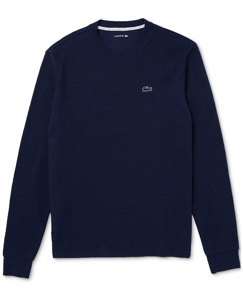 Lacoste Men's Waffle-Knit Thermal Sleep Shirt