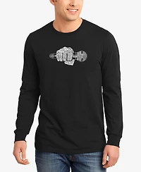 La Pop Art Men's 90's Rappers Word Long Sleeve T-shirt