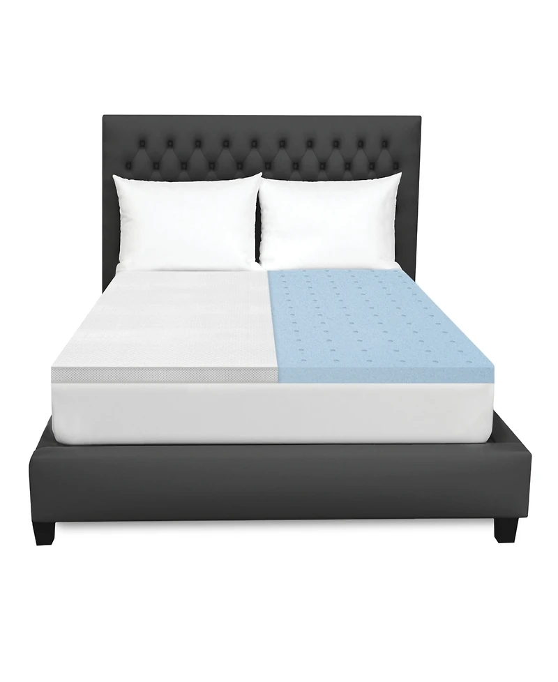 Closeout! BodiPEDIC 2" Cooling Gel Memory Foam Mattress Topper with Graphene Infused Cover, California King