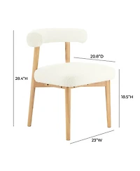 Tov Furniture 1 Piece Boucle Upholstered Side Chair