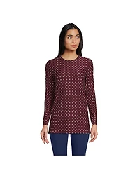 Lands' End Petite Long Sleeve Performance Crew Neck Tunic
