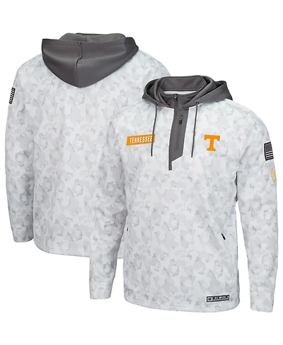 Men's Colosseum Arctic Camo Tennessee Volunteers Oht Military-Inspired Appreciation Quarter-Zip Hoodie