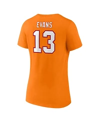 Women's Fanatics Mike Evans Orange Tampa Bay Buccaneers Player Icon Name and Number V-Neck T-shirt