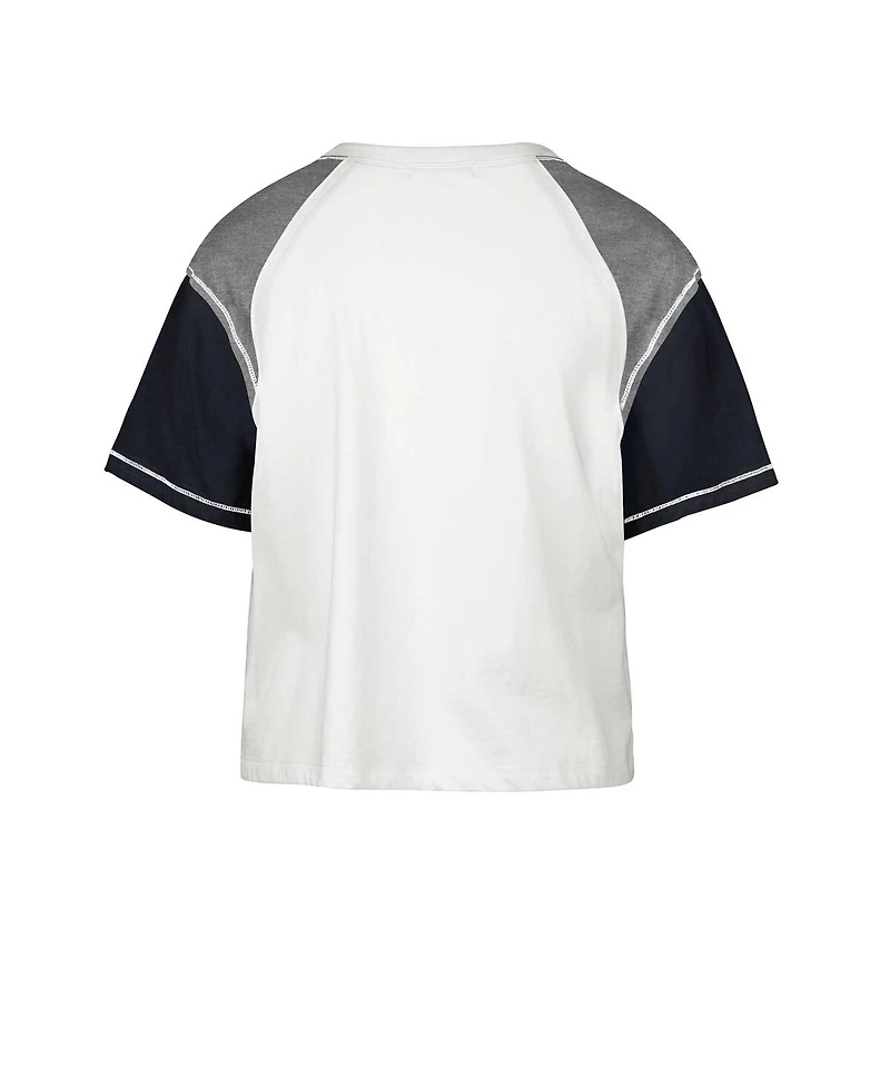 Women's '47 Brand White Penn State Nittany Lions Serenity Gia Cropped T-shirt